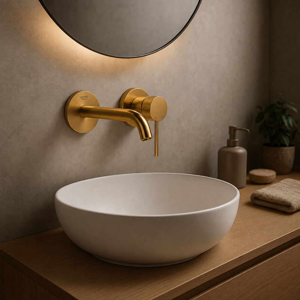 Mitigeur mural lavabo GROHE Essence Taille L cool sunirse ambiance