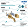 Mitigeur mural lavabo GROHE Essence Taille L cool sunirse brossé avec corps encastré avantages