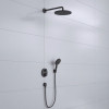 Colonne de douche thermostatique encastrée HANSGROHE Croma Ecostat S Noir mat|Batinea