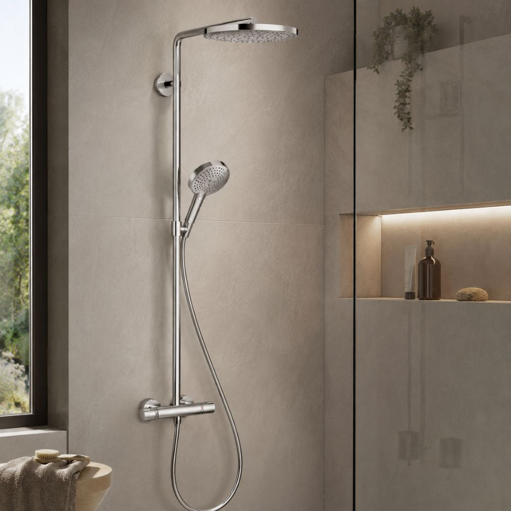 Colonne de douche thermostatique HANSGROHE Raindance Select S 240 2 jets chromé ambiance