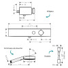 Pack mitigeur douche thermostatique HANSGROHE ShowerTablet Select + Flexible Designflex + Pommeau 3jets Pulsify Select S |Batine