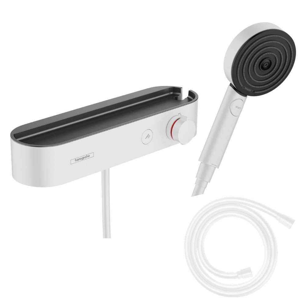 Pack mitigeur douche thermostatique HANSGROHE ShowerTablet Select + Flexible Isiflex + Pommeau 3jets Pulsify Select S|Batinea