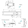 Pack mitigeur douche thermostatique HANSGROHE ShowerTablet Select + Flexible Designflex + Pommeau 3jets Raindance Select S|Batin