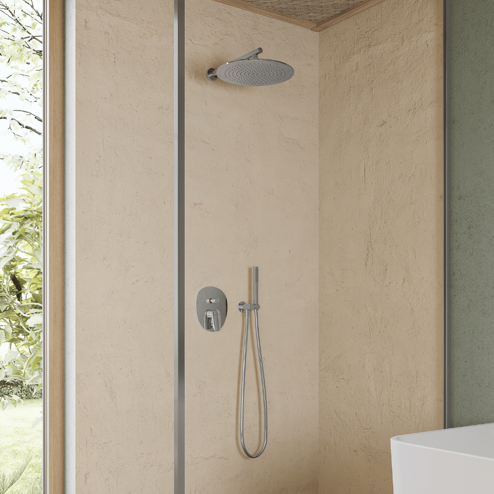 Bras mural pour douche de tête VILLEROY ET BOCH Universal Showers rond | Batinea
