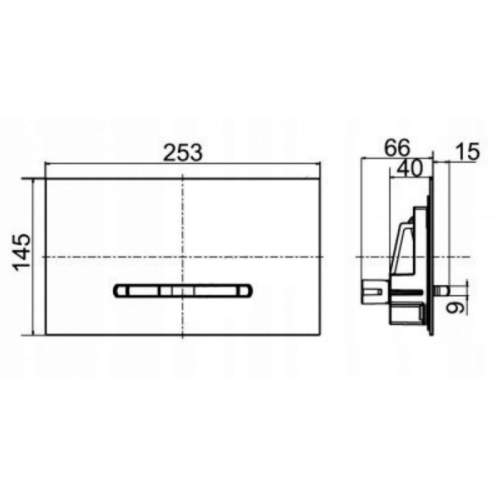 Plaque de commande VILLEROY ET BOCH WC ViConnect 300S mat | Batinea