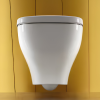Pack WC suspendu sans bride JACOB DELAFON Struktura + abattant + bâti-support autoportant + plaque blanche