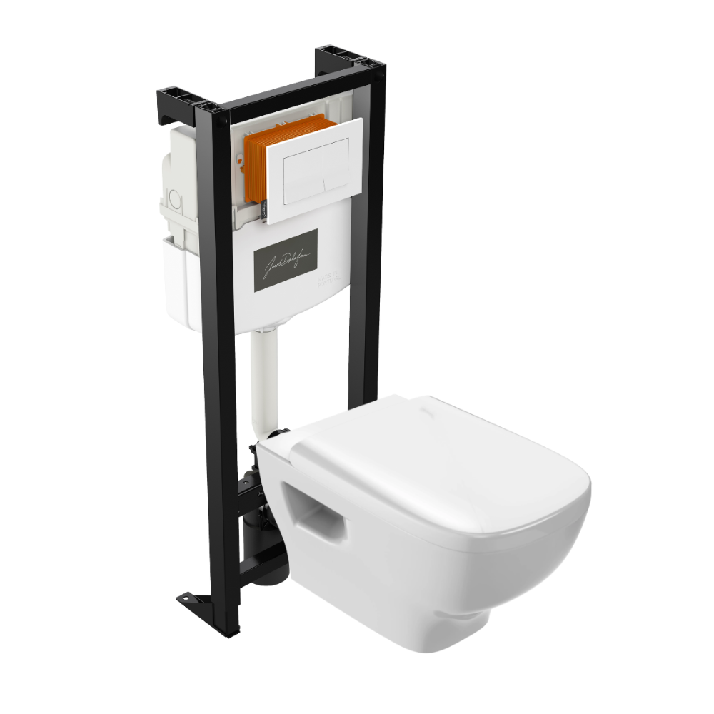 Pack WC suspendu sans bride JACOB DELAFON Struktura + bâti support + plaque