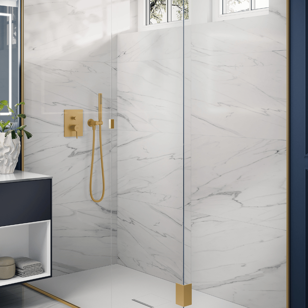 Support mural pour douchette avec raccordement VILLEROY ET BOCH Universal Showers rond | Batinea