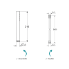 Douchette 1 jet GROHE Vitalio Joy Cube Stick avec flexible 200 cm schéma