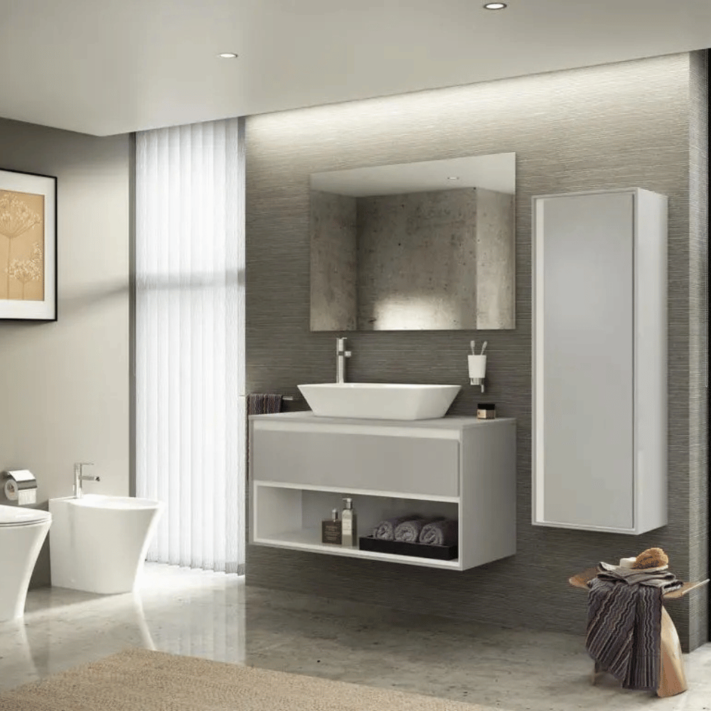 E034801 dans salle de bain élégante
