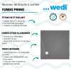 Receveur de douche à carreler WEDI Fundo Primo carré écoulement excentré