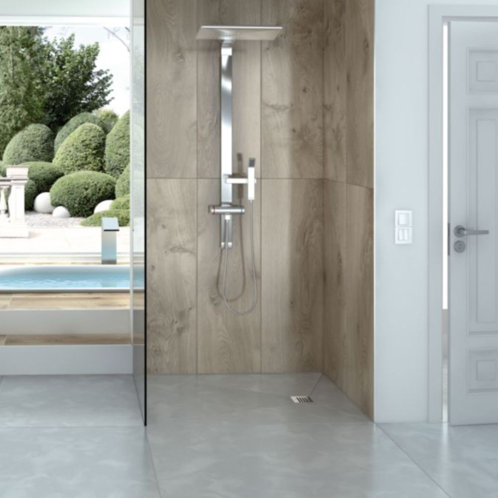 Receveur de douche à carreler WEDI Fundo Primo carré écoulement excentré
