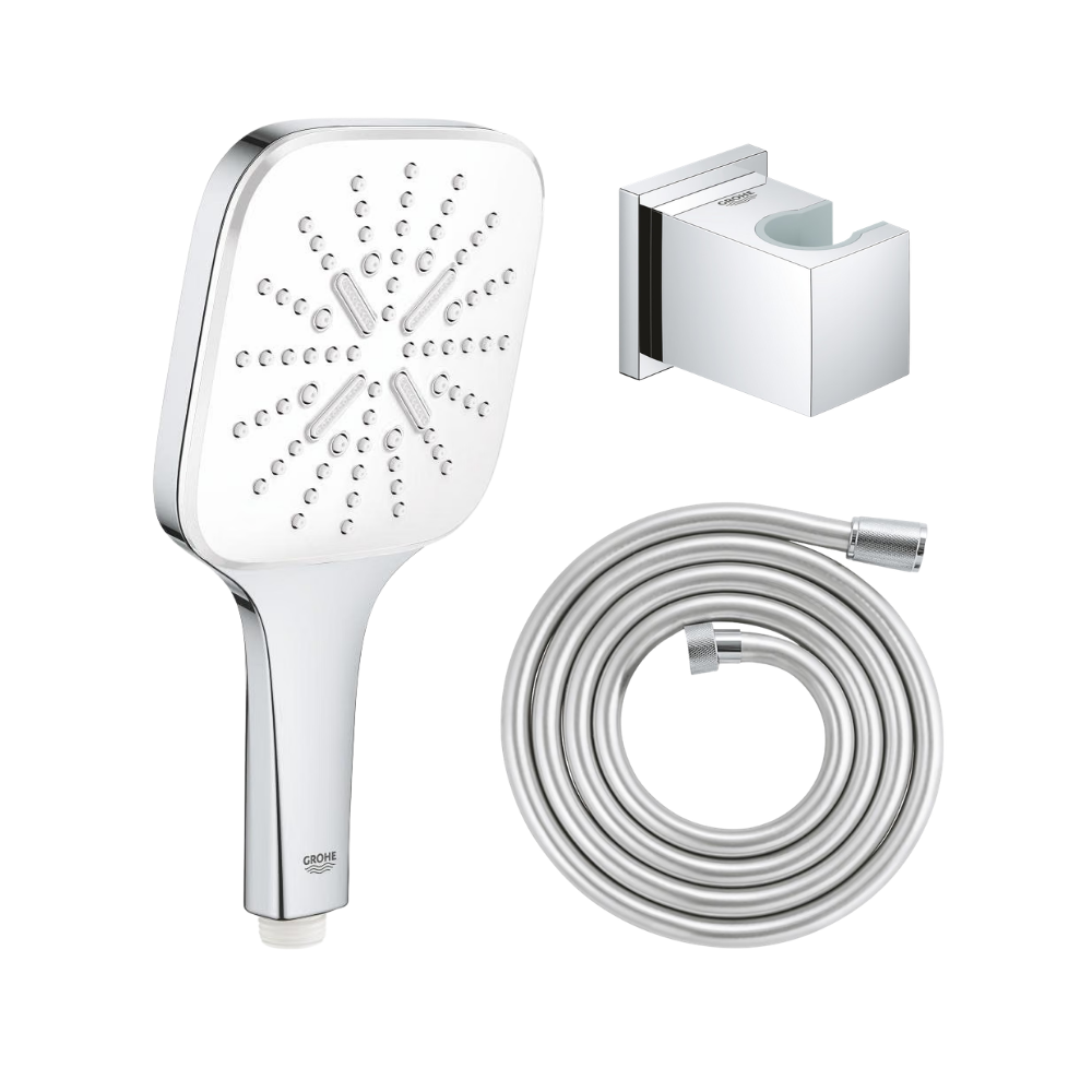 Douchette GROHE Vitalio SmartActive 130 Cube avec flexible 200 cm et support de douche