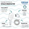 Douchette GROHE Vitalio SmartActive 130 Cube avec flexible 200 cm et support de douche avantages