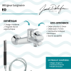 Mitigeur baignoire JACOB DELAFON Eo + pommeau de douche Shift Ellipse + flexible de douche lisse