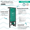 Bâti support sol et mur HANSGROHE iFrame Universal + Plaque double chasse HANSGROHE iFrame Original S | Batinea