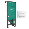 Bâti support sol et mur HANSGROHE iFrame Universal + Plaque double chasse HANSGROHE iFrame Original S | Batinea