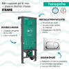 Bâti support sol et mur HANSGROHE iFrame Universal + Plaque double chasse HANSGROHE iFrame Original S | Batinea