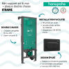 Bâti support sol et mur HANSGROHE iFrame Universal + Plaque double chasse HANSGROHE iFrame Original S | Batinea