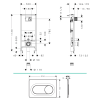 Bâti support sol et mur HANSGROHE iFrame Universal + Plaque double chasse HANSGROHE iFrame Original S | Batinea