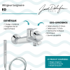 Mitigeur baignoire JACOB DELAFON Eo + pommeau de douche Shift+ rond + flexible de douche lisse