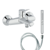 Mitigeur baignoire JACOB DELAFON Eo + pommeau de douche Shift+ rond + flexible de douche lisse