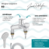 Mitigeur baignoire JACOB DELAFON Eo + pommeau de douche Metro + flexible de douche lisse + colonnettes Idro'Flex