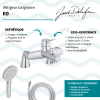 Mitigeur baignoire JACOB DELAFON Eo + pommeau de douche Metro + flexible de douche lisse + colonnettes