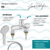 Mitigeur baignoire JACOB DELAFON Eo + pommeau de douche Metro + flexible de douche métal + colonnettes Idro'Flex