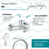 Mitigeur baignoire JACOB DELAFON Eo + pommeau de douche Metro signature + flexible de douche métal