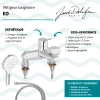 Mitigeur baignoire JACOB DELAFON Eo + pommeau de douche Metro signature + flexible de douche métal + colonnettes Idro'Flex