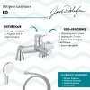 Mitigeur baignoire JACOB DELAFON Eo + pommeau de douche Metro signature + flexible de douche métal + colonnettes