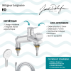 Mitigeur baignoire JACOB DELAFON Eo + pommeau de douche Metro signature + flexible de douche lisse + colonnettes Idro'Flex