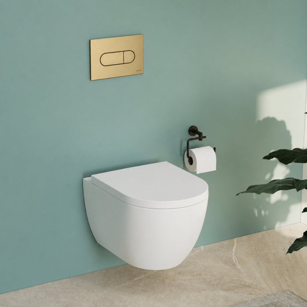 Pack WC suspendu sans bride VitrA  M60 + bâti support + Plaque
