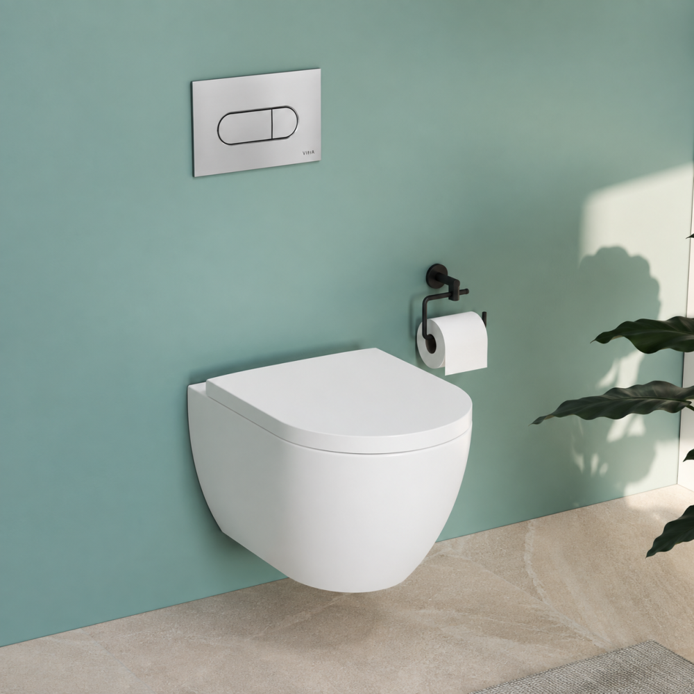 Pack WC suspendu sans bride VitrA  M60 + bâti support + Plaque