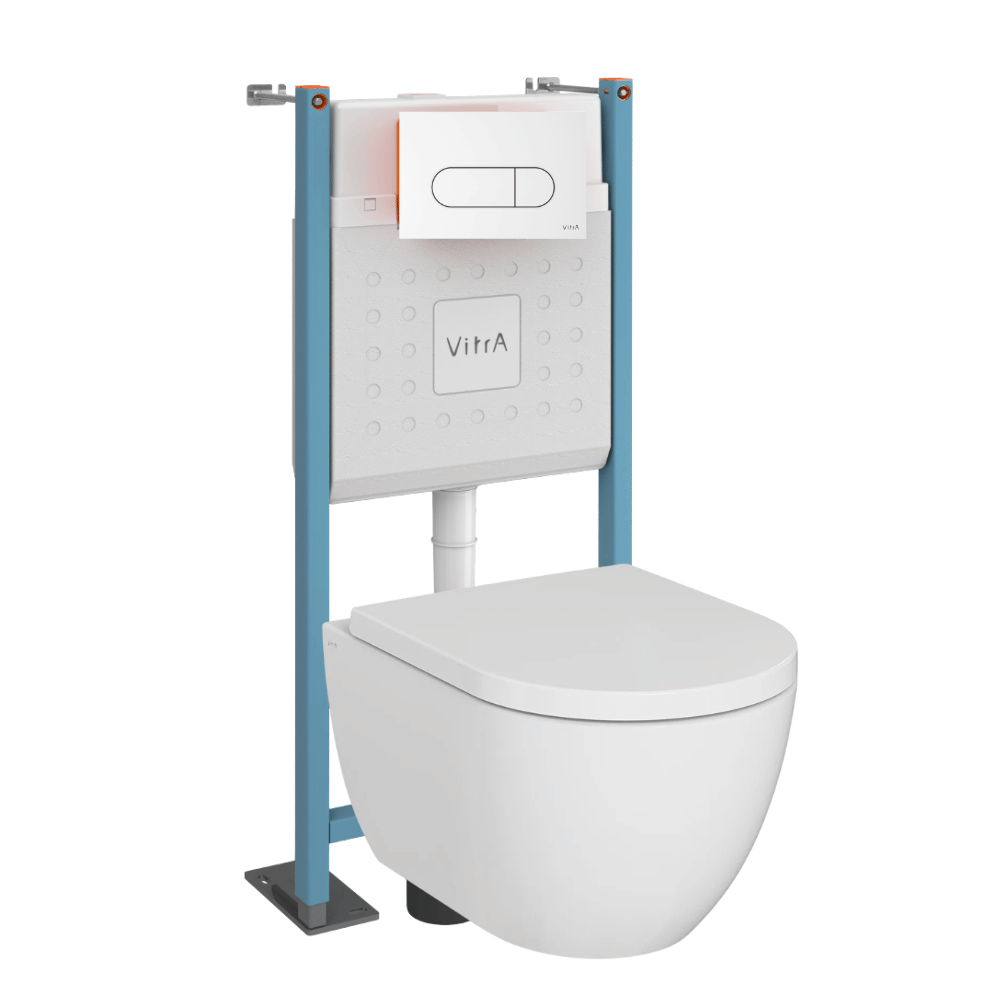 Pack WC suspendu sans bride VitrA  M60 + bâti support + Plaque