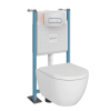 Pack WC suspendu sans bride VitrA  M60 + bâti support + Plaque