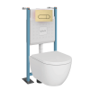 Pack WC suspendu sans bride VitrA  M60 + bâti support + Plaque