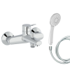 Mitigeur baignoire JACOB DELAFON Eo + pommeau de douche Juliette + flexible de douche lisse