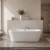 Mitigeur baignoire JACOB DELAFON Eo + pommeau de douche Juliette + flexible de douche lisse + colonnettes
