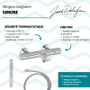 Mitigeur baignoire JACOB DELAFON Simone + pommeau de douche Shift+ rond + flexible de douche métal