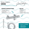 Mitigeur baignoire JACOB DELAFON Simone + pommeau de douche Shift+ carré + flexible de douche lisse