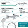 Mitigeur baignoire JACOB DELAFON Simone + pommeau de douche Metro + flexible de douche métal