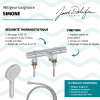 Mitigeur baignoire JACOB DELAFON Simone + pommeau de douche Metro + flexible de douche métal + colonnettes Idro'Flex