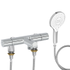 Mitigeur baignoire JACOB DELAFON Simone + pommeau de douche Metro signature + flexible de douche métal + colonnettes Idro'Flex