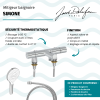 Mitigeur baignoire JACOB DELAFON Simone + pommeau de douche Metro signature + flexible de douche métal + colonnettes Idro'Flex