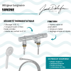 Mitigeur baignoire JACOB DELAFON Simone + pommeau de douche Juliette + flexible de douche métal + colonnettes Idro'Flex