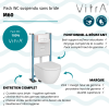 Cuvette avec bati support et plaque de déclenchement