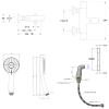 Mitigeur baignoire JACOB DELAFON Simone + pommeau de douche Juliette + flexible de douche lisse + colonnettes Idro'Flex