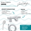 Mitigeur baignoire JACOB DELAFON Simone + pommeau de douche Juliette + flexible de douche lisse + colonnettes